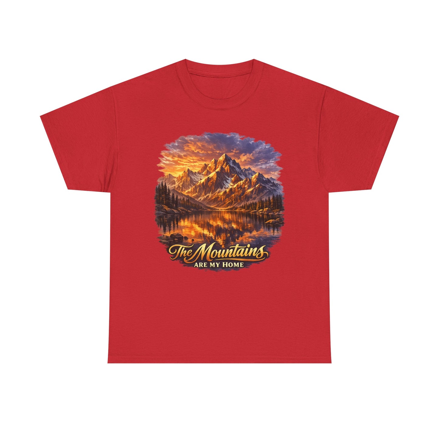 Mountain Landscape T-Shirt — "The Mountains Are My Home" Adventure Tee