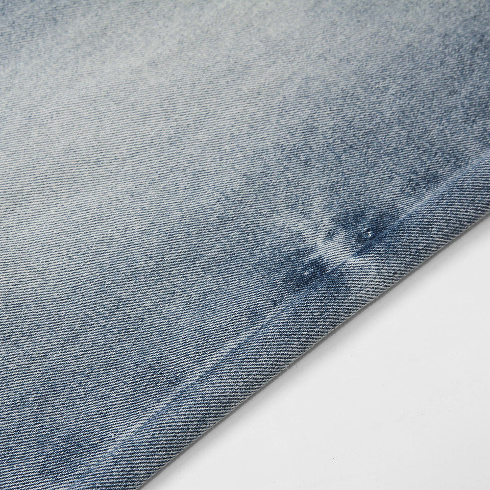 Simple Washed Straight Jeans For Men